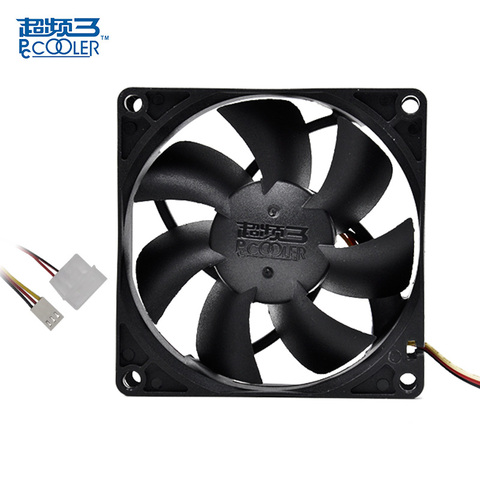 Pccooler 6cm 8cm 9cm 12cm 14cm caja de la computadora de ventilador de refrigeración tranquilo 3pin molex interfaz 80mm 120mm enfriador de CPU fan ► Foto 1/6