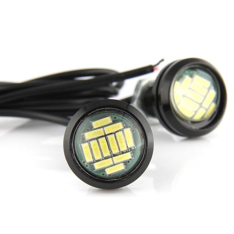 2 piezas blanco 12 V 15 W ojo de águila LED DRL día Motor de coche Rock bajos lámpara de marcha atrás aparcamiento de la luz de señal ► Foto 1/6