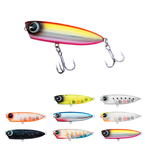 Minnow Señuelos de Pesca lápiz duro cebos hundir Popper 45mm/3g de alta calidad de la pesca profesional Wobblers mar bajo ► Foto 1/4