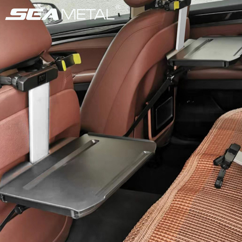 Bandeja plegable retráctil para ordenador portátil, soporte de montaje para bebidas y comida, asiento Interior de coche, accesorios de soporte para ordenador ► Foto 1/6