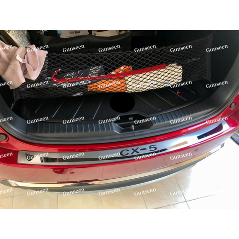 Protector de parachoques trasero de acero inoxidable para CX5, cubierta de alféizar de puerta, pegatina automática, accesorios de estilo, 2013, 2016, 2022 ► Foto 1/6