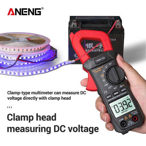 Medidor de abrazadera Digital de bolsillo NCV AC DC voltaje corriente amperímetro voltímetro temperatura capacitancia Ohm probador sin contacto medidor de prueba ► Foto 1/6