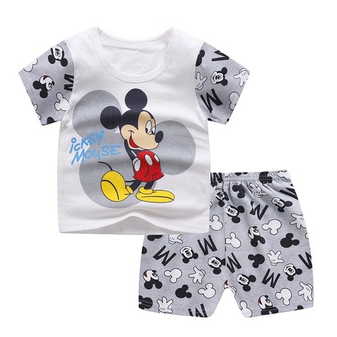 Ropa Deportiva informal para bebés y niños, conjuntos de ropa de Disney de Mickey Mouse, Disfraces para niños, 100% de algodón para bebés de 9 a 4 años, 2022 ► Foto 1/6