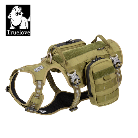 TRUELOVE-Bolsa de arnés para mascotas, CORDURA, mochila militar de entrenamiento táctico alto, arnés para perros de servicio con tela impermeable YH1806 ► Foto 1/6