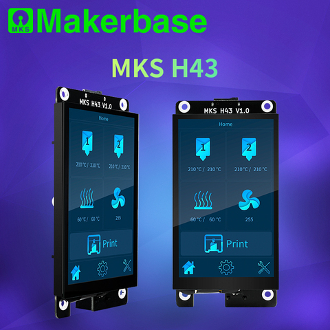 Makerbase-controlador de pantalla inteligente MKS H43 V1.0, piezas de impresora 3d, LCD IPS de 4,3 pulgadas, 800x480, pantalla táctil de capacidad HD para Marlin2.x ► Foto 1/6