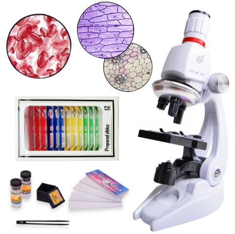 ANENG-Kit de microscopio biológico refinado, 1200X, laboratorio LED, Escuela en casa, Ciencia Educativa, instrumentos ópticos de laboratorio para niños ► Foto 1/6