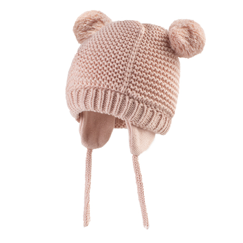 Sombrero caliente para bebés de 0 a 24 meses, gorro grueso de invierno con pompón tejido para recién nacidos, gorro para bebes, gorro de lana, gorro para niños y niñas ► Foto 1/6