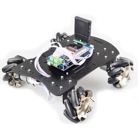 20KG gran carga 4WD Metal rueda Mecanum Omni Robot Kit de chasis de coche plataforma con DC 12V codificador Motor para Arduino DIY proyecto ► Foto 1/1