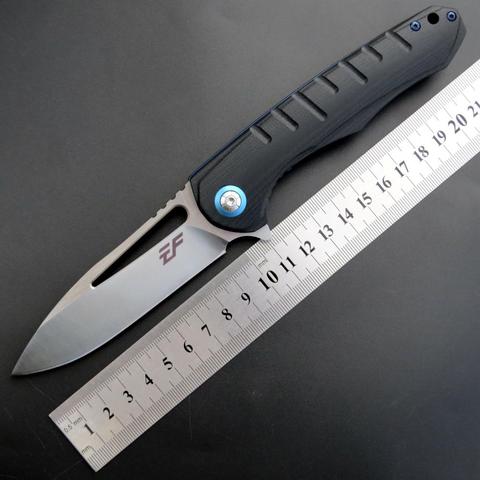 Eafengrow-cuchillo plegable EF916, D2 Blade G10, mango táctico supervivencia, bolsillo, herramienta básicos de caza para acampada ► Foto 1/6