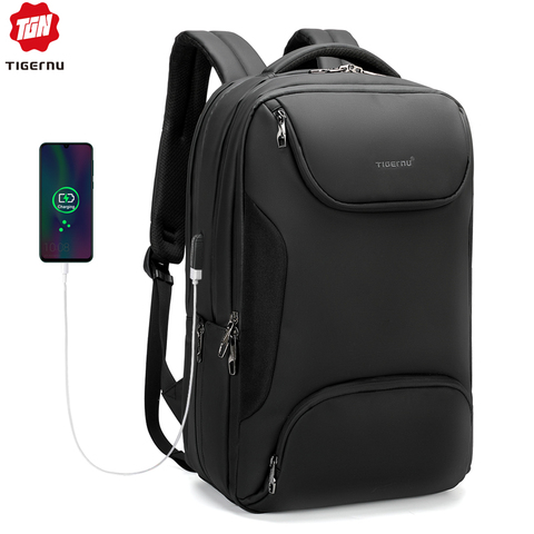 Tigernu de gran capacidad nueva moda Mochila De laptop para hombres en forma para 15,6 