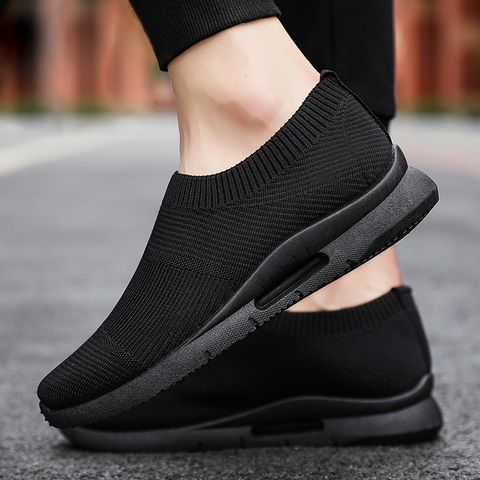 Hombres Zapatos de Running transpirables zapatillas de hombre zapatillas Slip on Loafer Shoe zapatos casuales de los hombres zapatos de tamaño 46 DropShipping. Exclusivo. ► Foto 1/6