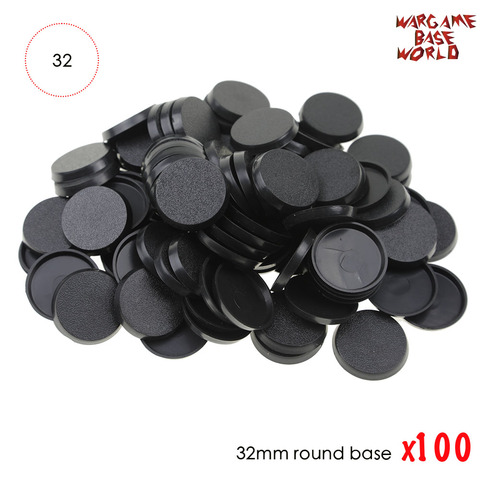 Bases de plástico de 32mm juegos de mesa 100 Uds bases de modelo 32mm bases redondas ► Foto 1/1