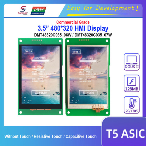 Dwin T5 HMI pantalla DMT48320C035_06W DMT48320C035_07W 3,5 