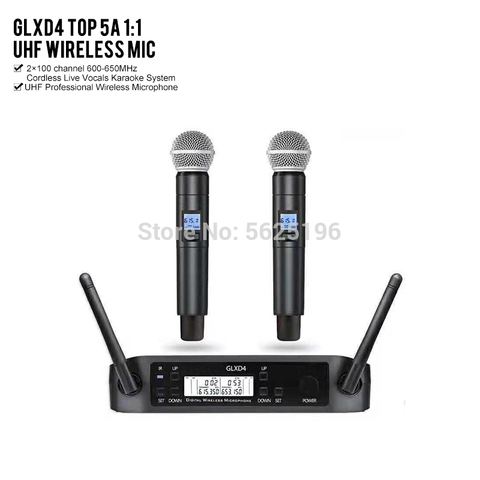 ¡Envío Gratis! GLXD4 GLXD24 GLXD, sistema con micrófono inalámbrico para karaoke y habla con micrófono Beta58 y S.M58 ► Foto 1/6