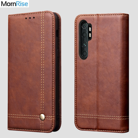 Funda abatible de cuero Vintage para Xiaomi MI Note 10 lite, billetera con soporte para tarjetas, funda de libro magnética, Fundas de teléfono informales de lujo ► Foto 1/6