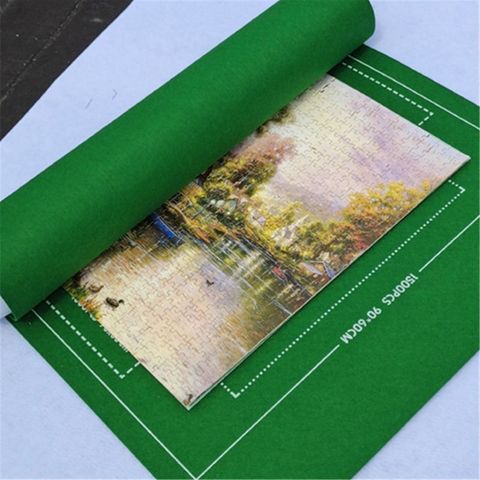 Rompecabezas Puzzle Roll Mat Puzzle almacenamiento Puzzle Saver, Material respetuoso con el medio ambiente, almacenar rompecabezas de hasta 1500 piezas ► Foto 1/6