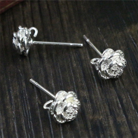 10 piezas (5 pares) 9*6mm ganchos plateados brillantes para pendientes alambres para pendientes de joyería de moda para mujeres hechas a mano (T6-05) ► Foto 1/1