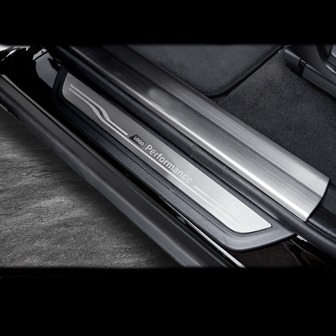 Estilo de coche puerta Bienvenido pedal umbral cubierta trim tiras para BMW X5 X6 E70 E71 E84 E90 F10 F15 F16 F20 F25 F26 F30 F32 F34 ► Foto 1/5