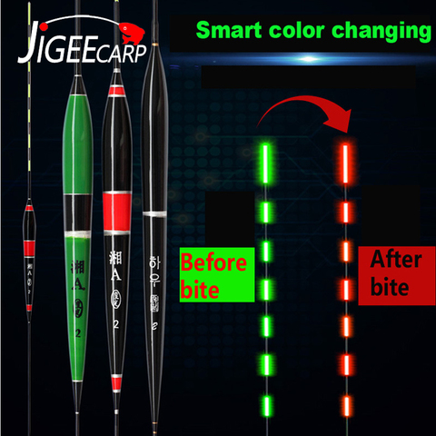 JIGEECARP-alarma de picadura de pescado, flotador electrónico luminoso con cambio de Color, nocturno brillante, accesorios electrónicos flotantes para pesca de carpa, 1 ud. ► Foto 1/6