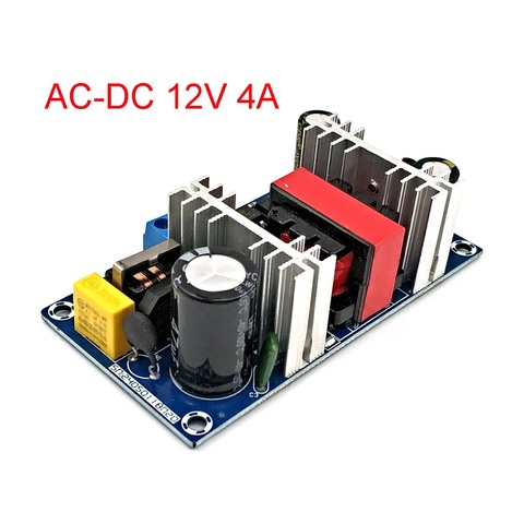 AC a DC convertidor 110v 220v a DC 12v 4A 50W Max 6A de placa de alimentación controlador de LED módulo de fuente ► Foto 1/5