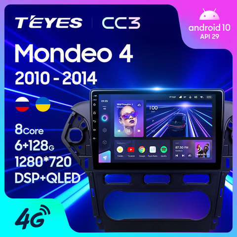 TEYES-reproductor Multimedia CC3 para coche Ford Mondeo 4, Radio, vídeo, navegador estéreo, Android 10, No 2din, DVD ► Foto 1/6