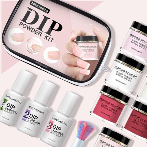 Inmersión en polvo Set esmalte de uñas conjunto Primer capa de sellado desecante uñas Kit de iniciación Dip en polvo y el sistema de 15ml Nail Remover ► Foto 1/6