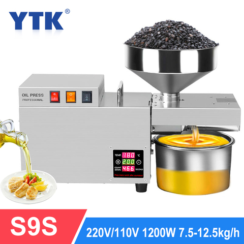 Prensa de aceite de acero inoxidable YTK S9S/S9, prensado en frío, alta tasa de extracción, Panel de Control inteligente de temperatura, semillas de girasol y Oliva ► Foto 1/6