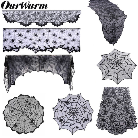 OurWarm-Accesorios de Horror para decoración de Halloween, protector de tela para cubrir chimenea para cortina o mantel, suministros de fiesta para Cosplay ► Foto 1/6