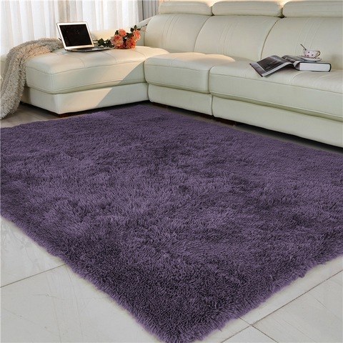 Alfombra antideslizante suave para sala de estar/dormitorio 150cm x 200 cm alfombra moderna alfombra Blanca Rosa gris 11 colores ► Foto 1/6