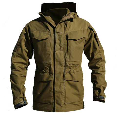 M65 UK-ropa del Ejército DE LOS Estados Unidos rompevientos táctico para hombre, abrigo impermeable con capucha para exteriores, chaqueta de campo militar, para invierno y otoño ► Foto 1/6