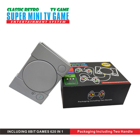 Consola de videojuegos para PS1, miniconsola de videojuegos retro clásicos con salida AV integrada de 620 juegos ► Foto 1/6