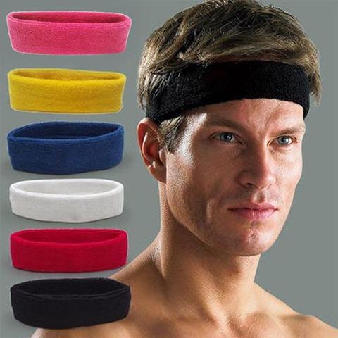 1pc mujeres/hombres diadema deportes Fitness Yoga Stretch Sweat Sweatband banda de pelo elasticidad Diadema con seguridad en los deportes ► Foto 1/6