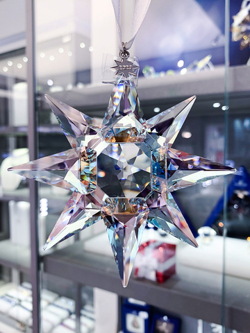 Pendiente de cristal austriaco colgante para coche, decoración de copos de nieve, adornos de suspensión, decoración, regalos de Navidad, novedad de 2022 ► Foto 1/5