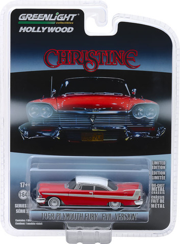 GreenLight-modelo de coche de aleación para niños pequeños, juguete de Metal fundido a presión, Plymouth Fury, versión del mal, 1:64 1958 ► Foto 1/4