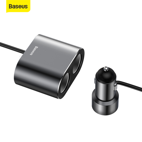 Baseus-cargador de coche Dual USB 3.1A, más puertos de carga, encendedor de cigarrillos, divisor, 100W, cargador rápido para Huawei y iP ► Foto 1/6