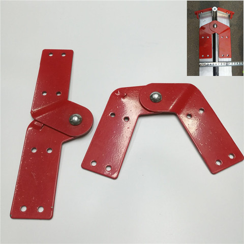 Bisagra de hierro de escalera recta profesional, accesorio de aluminio plegable, Conector de cabeza de escalera, 2 uds. ► Foto 1/6