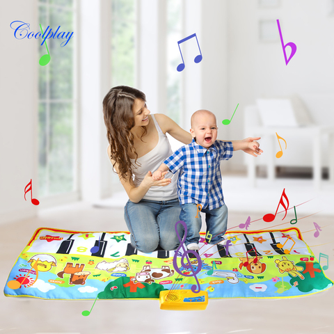 Tapete Musical de 8 estilos con voz de animales para bebé, Piano, alfombra, juego de música, juguetes educativos para edades tempranas ► Foto 1/6