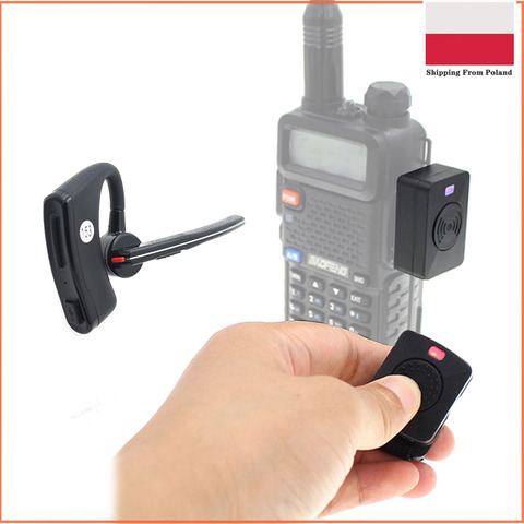 Walkie Talkie manos libres inalámbrico PTT de auriculares Bluetooth para $TERM impacto Baofeng UV-5R UV-82 HYT TC-610 IC-V8 Radio de dos vías ► Foto 1/6