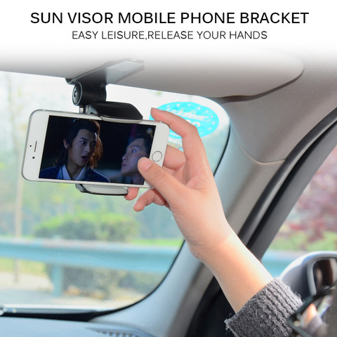 Soporte Universal de teléfono para coche, visera de sol, soporte de teléfono para coche, Clip para instalar en el Visor del sol, GPS, accesorios para coche ► Foto 1/6