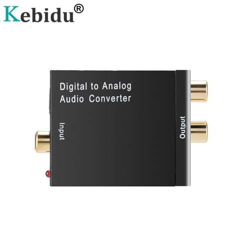 DAC Digital a convertidor de Audio analógico, Jack de 3,5 MM, 2 x Amplificador de RCA, decodificador de señal Coaxial de fibra óptica a estéreo analógico Spdf ► Foto 1/6