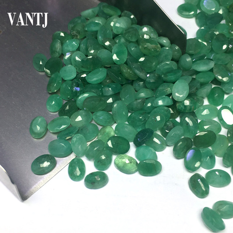 Gema suelta de Esmeralda Natural para mujer, 1 Uds., Beryl Bare, especímenes de piedras personalizables, joyería de oro y plata, entrega al azar ► Foto 1/6