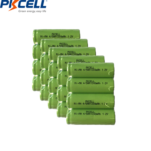 20 piezas PKCELL 1,2 V batería NIMH 4/5AA 14430 batería recargable de 1300mah Flot superior ► Foto 1/2