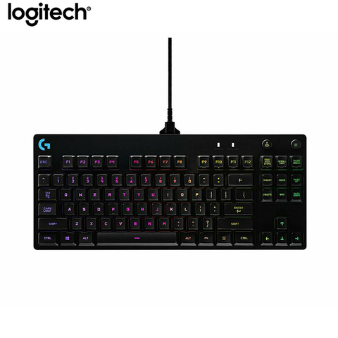 Logotipo G Pro X LIGHTSYNC RGB para juegos teclado de diseño mecánico ergonómico RGB retroiluminación teclado de Gamer azul Clicky intercambiable ► Foto 1/6