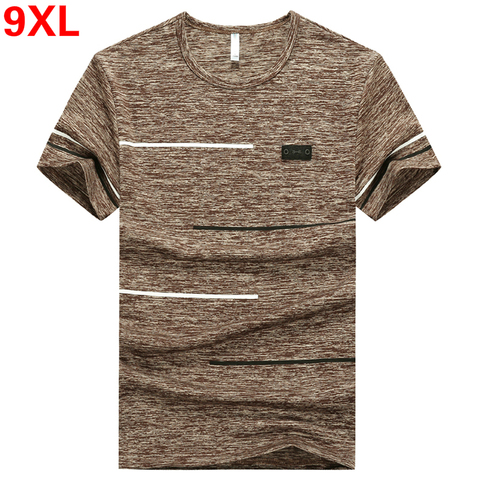 Camiseta de manga corta para hombre, ropa deportiva de talla grande M ~ 7XL, 8XL, 9XL, de secado rápido ► Foto 1/6