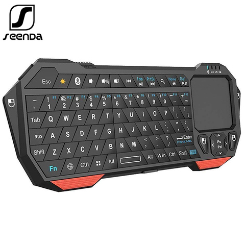 SeenDa-Mini teclado Bluetooth con panel táctil para proyector, TV inteligente, Compatible con Android iOS Windows ► Foto 1/6