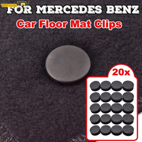 Broches de alfombra para el suelo del coche, soportes de sujeción de abrazaderas de fijación de 20 piezas para Mercedes Benz amg W205 W245 X164 W140 X156 ► Foto 1/6