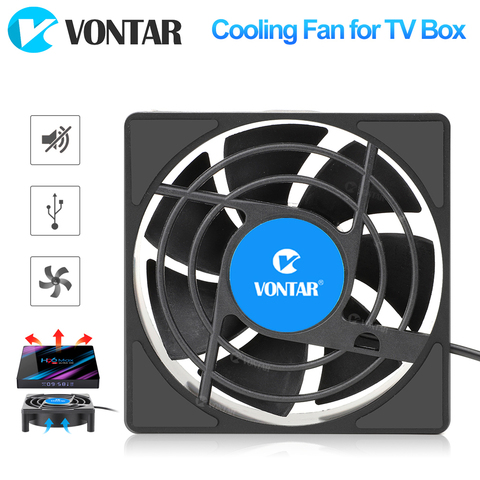 VONTAR-ventilador de refrigeración C1 para caja Android TV, enfriador silencioso inalámbrico, cc 5V, potencia USB 80mm, Mini ventilador de radiador 80x80x2 ► Foto 1/6