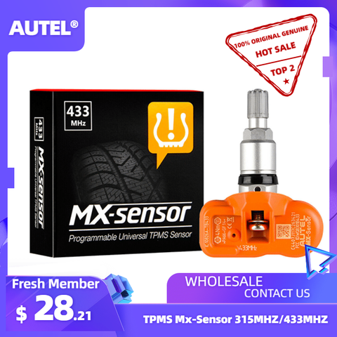 Autel-escáner TPMS TS508, con Kit de Sensor de 8 piezas, mx-sensor 433MHZ /315HHZ, servicio de programa de Sensor de herramienta TPMS profesional de neumáticos ► Foto 1/6