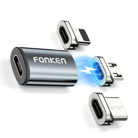 FONKEN-Cable magnético de carga de teléfono móvil, adaptador de Cable cargador magnético, Micro USB ► Foto 1/6