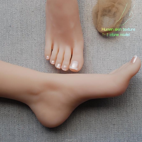 Modelo de pie de silicona, posición del pie, Lifesize mujer 1:1 chica realista clonada para boceto de arte, medicina, etapa de uñas ► Foto 1/6